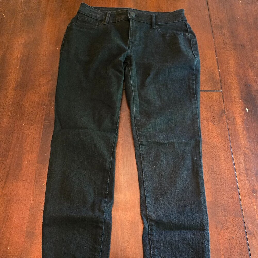 Maurices Black Ankle Denim Pants, Size Medium Long